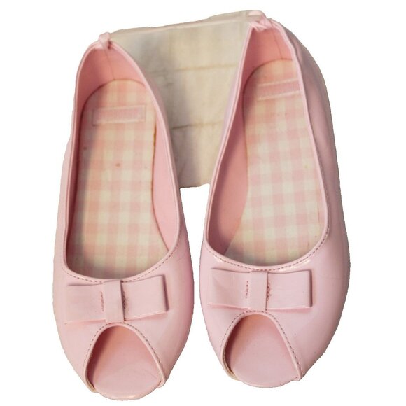 2008 Gymboree Ice Cream Social Easter Pink Patent Leather PU Dress Bow Spring - Picture 1 of 7
